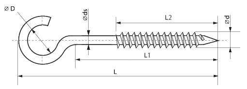 Шуруп полукольцо